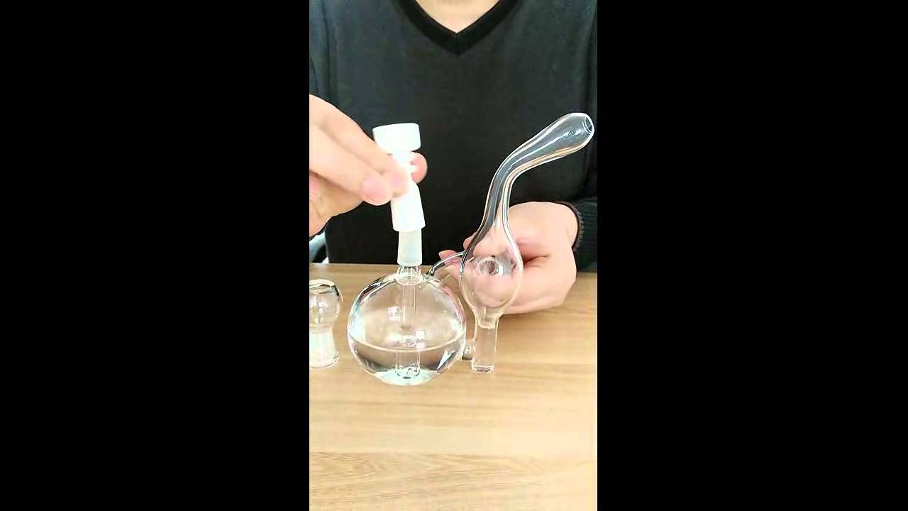 Glass Recycler oil rigs water pipes with round shape inject diffuser