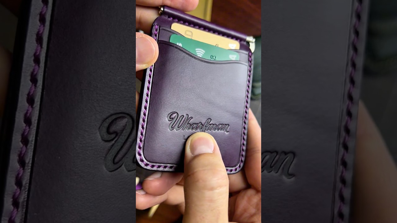 Money clip. #asmr #leathercraft #handmade