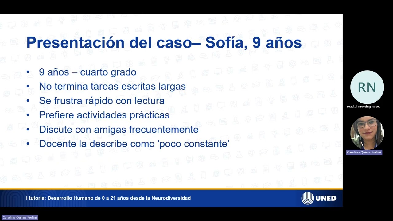 Tutoría #2 5510. Desarrollo Humano de 0 a 21 años. Prof. Carolina Quirós Ferlini. 4-3-2026