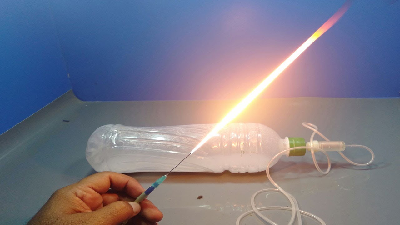 Experiment With  Calcium Carbide and Water _ Diy Science Experiment