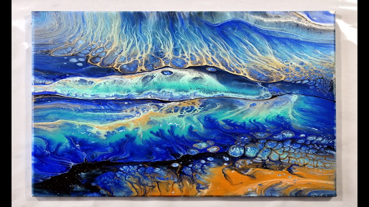 Phantasy Landscape ~ Acrylic Pour Painting with PVA Glue ~ Fluid Art Tutorial