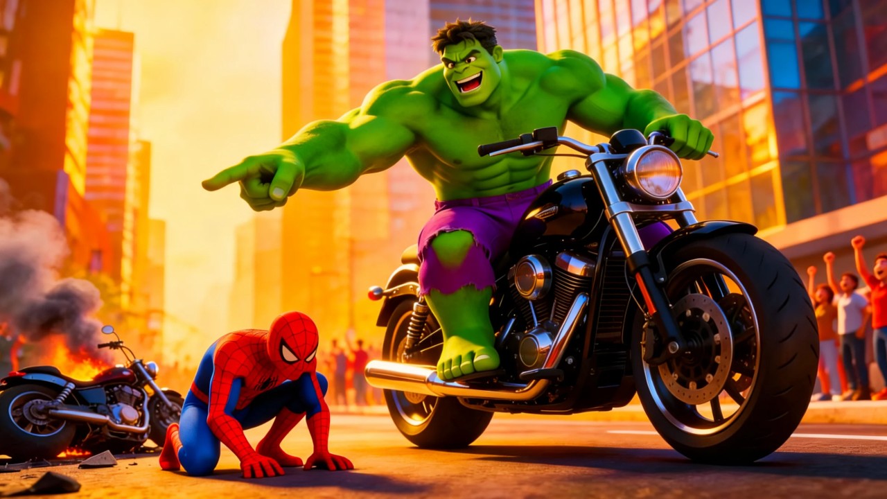 🏍️🐂 SPIDERMAN Wins the Ultimate Motorcycle Racing Championship &ndash; Epic Racing Challenge?!