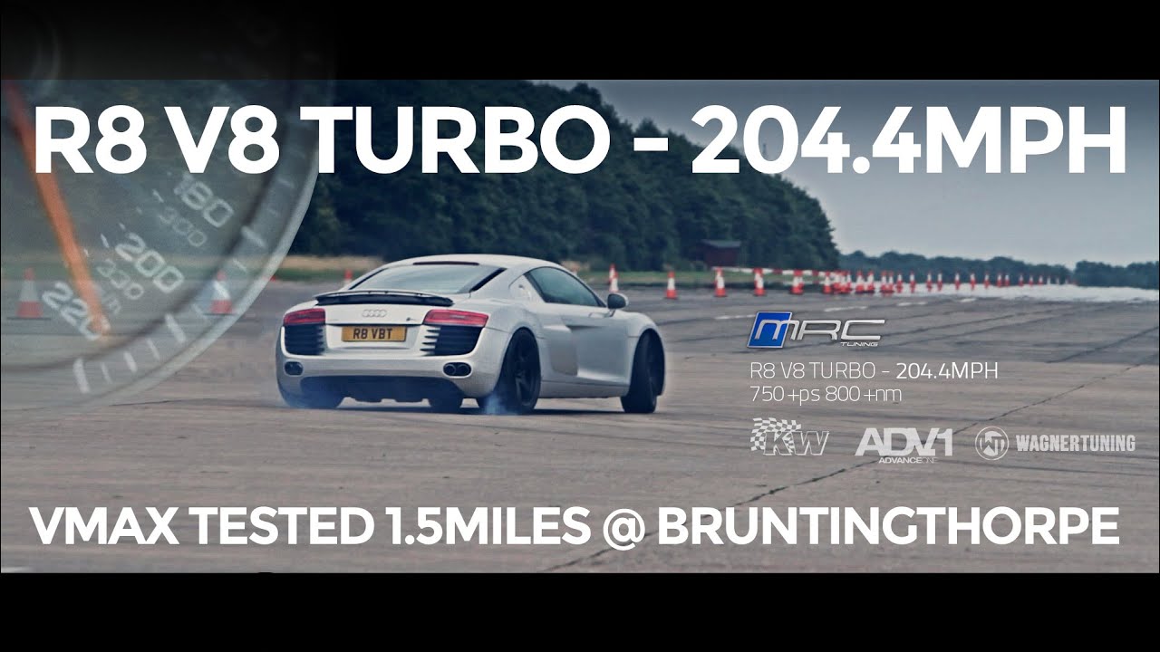 MRC AUDI R8 V8 SINGLE GTX4508R TURBO - 204.4MPH VMAX TESTED 750PS