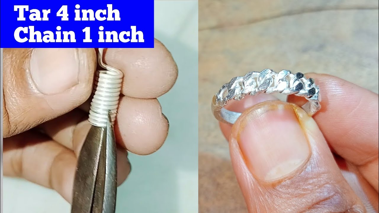 Cuban link Chain Ring Making,curb style ,silver cuban chain ring,chain ring making silverring making