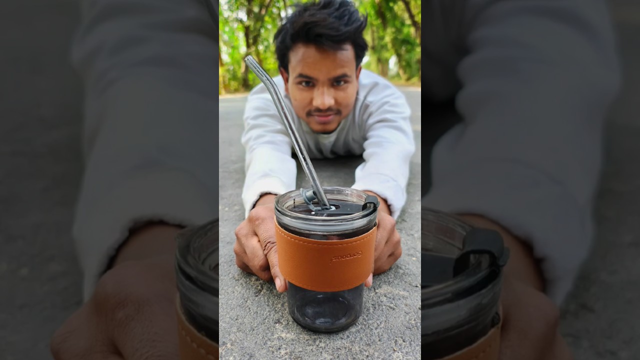 sipper bottle glass 🍷 unboxing & testing
