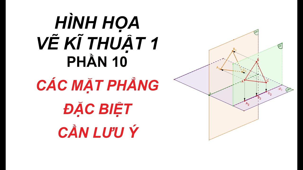 HÌNH HỌA VẼ KĨ THUẬT 1 - P10 - CÁC MẶT PHẲNG ĐẶC BIỆT CẦN LƯU Ý