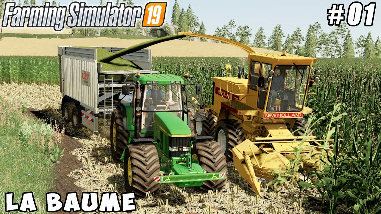 Harvesting Dairy corn silage | La Baume Farm | Farming simulator 19 | Timelapse #01