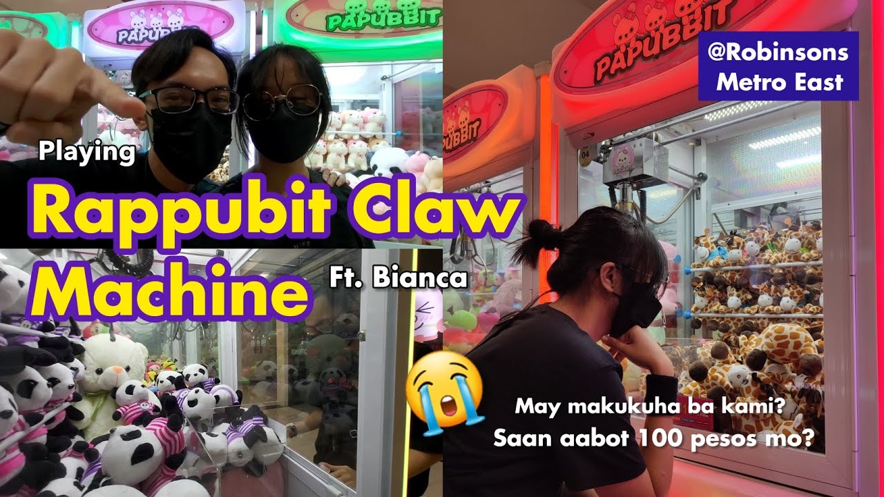 Playing Rappubit Claw Machine at Robinsons Metro East! 🐼🦒 ft. Bianca! | Arcade Vlog #6