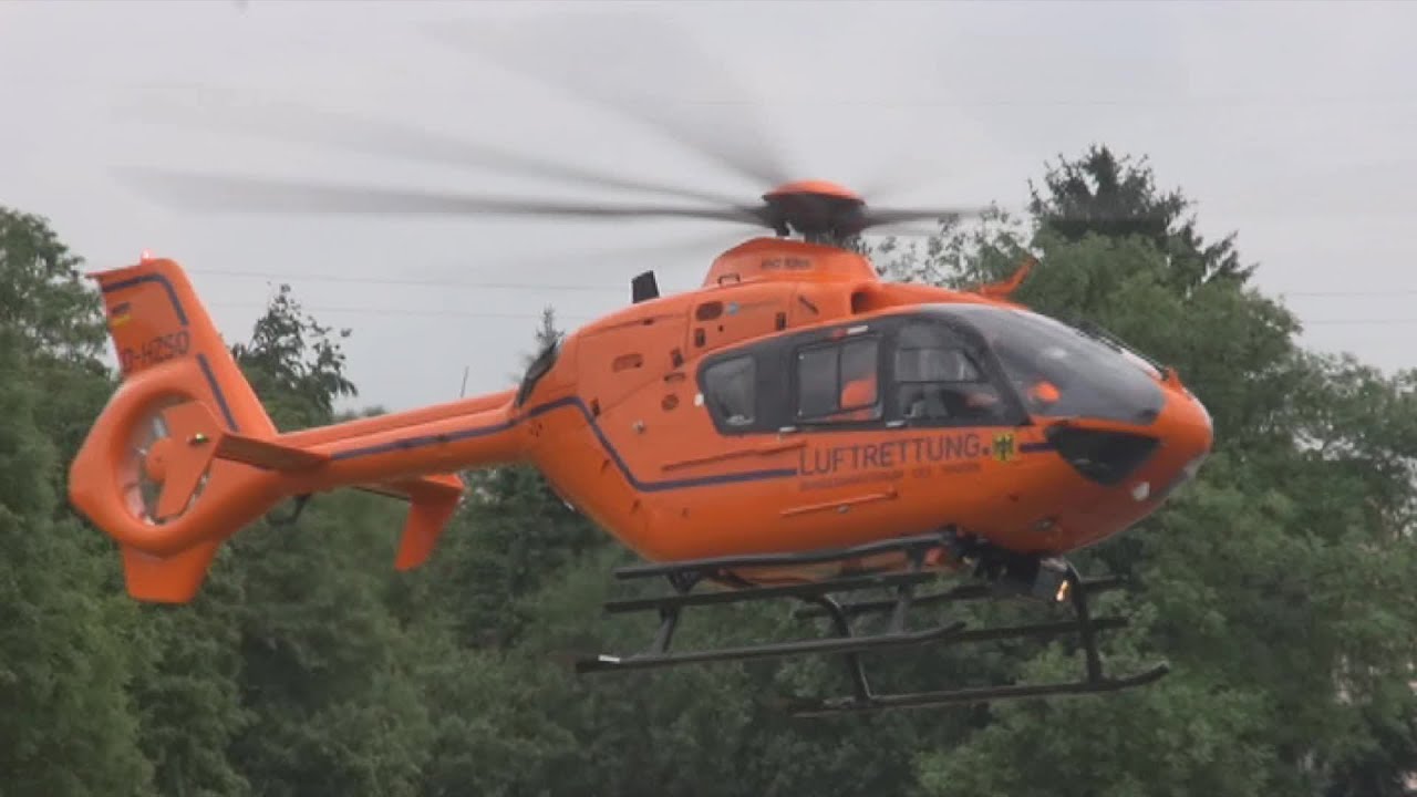 [SCHWERE VERBRENNUNGEN NACH ZIMMERBRAND] - Rettungshubschrauber im Einsatz - [FEUERWEHR HILDEN]