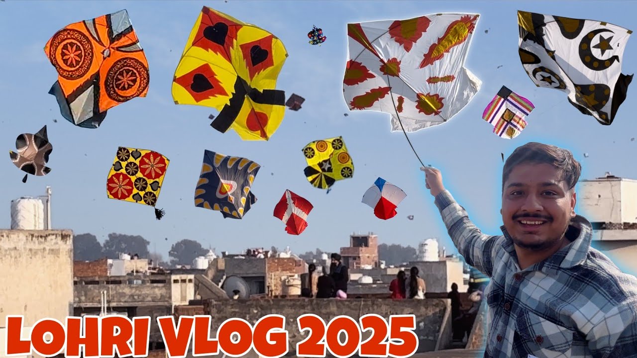 Kite Flying In Lohri 🔥Patang Ki Video🔥Biggest Kites Flying