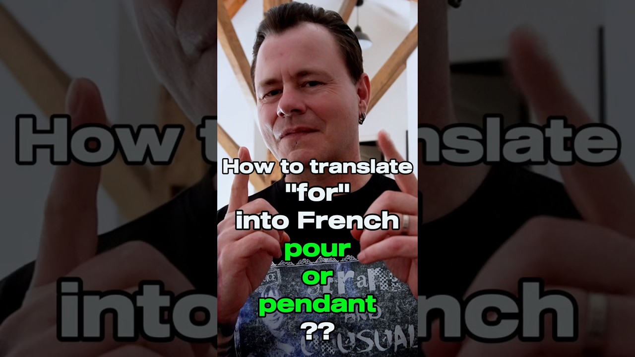 🇫🇷Learn Real FRENCH  : POUR/PENDANT / What does POUR/PENDANT mean ? 