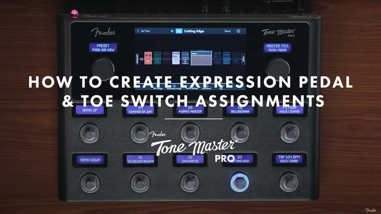 Как создать назначения для экспрессии и носков педалей | The Tone Master Pro | Fender
