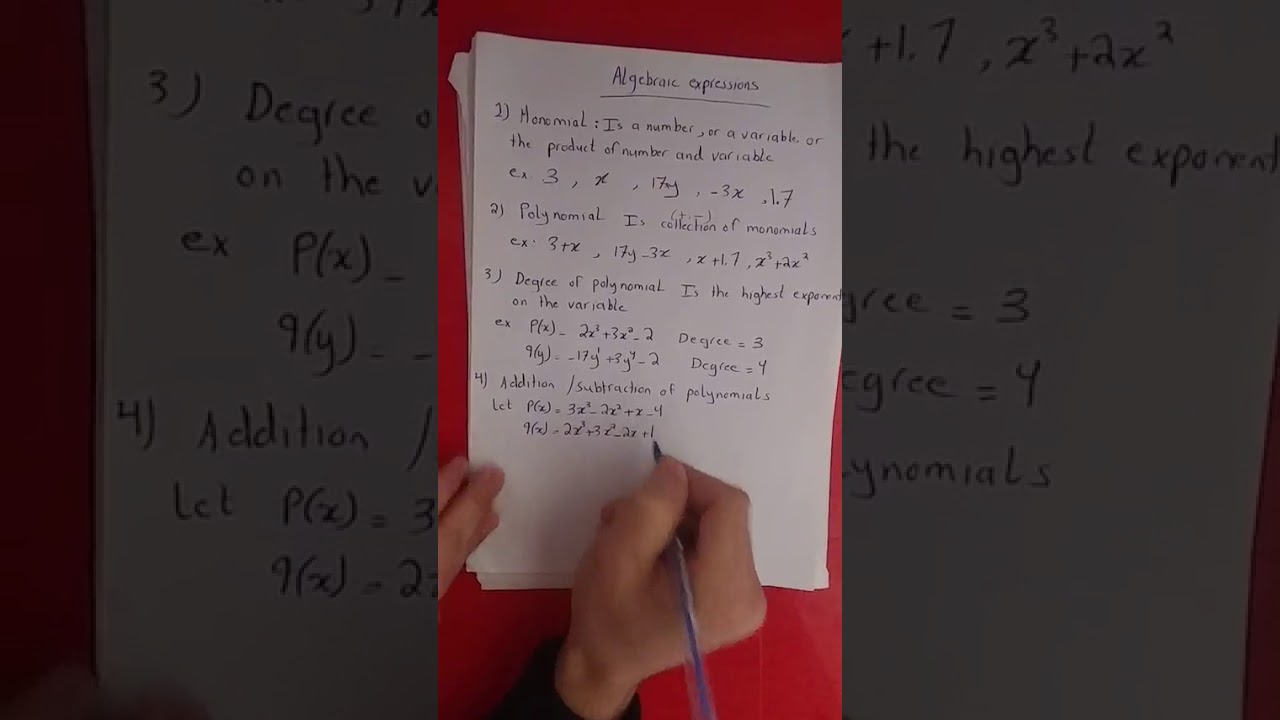 Algebraic exprssions part 1 G.9(8)