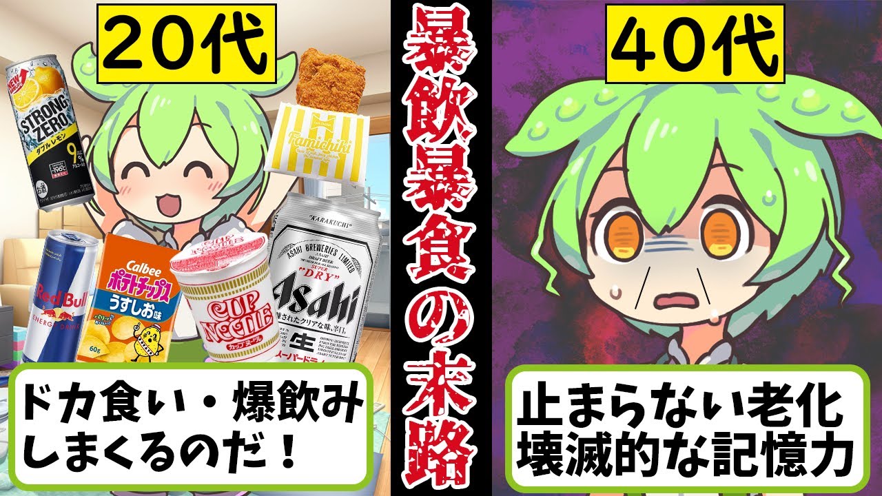老化しやすい食べ物を食べ続けたずんだもんの末路【ずんだもん闇解説】