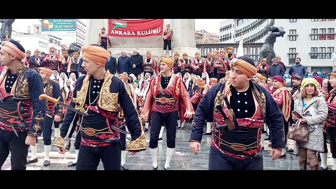 Kızılcagün Atatürk Ankara'da - Ulus Heykel Seymenler Gösterimi 20241227 162137