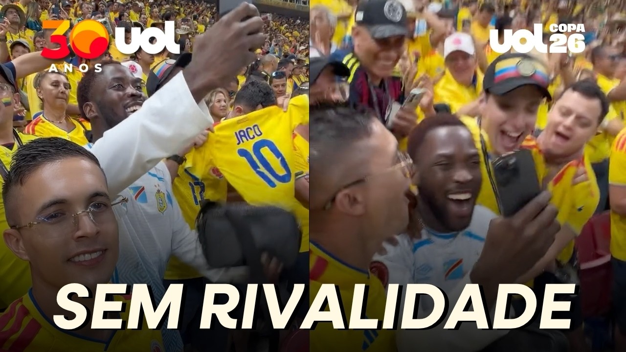 COLOMBIANOS COMEMORAM HINO DO CONGO COM TORCEDOR CONGOL&Ecirc;S