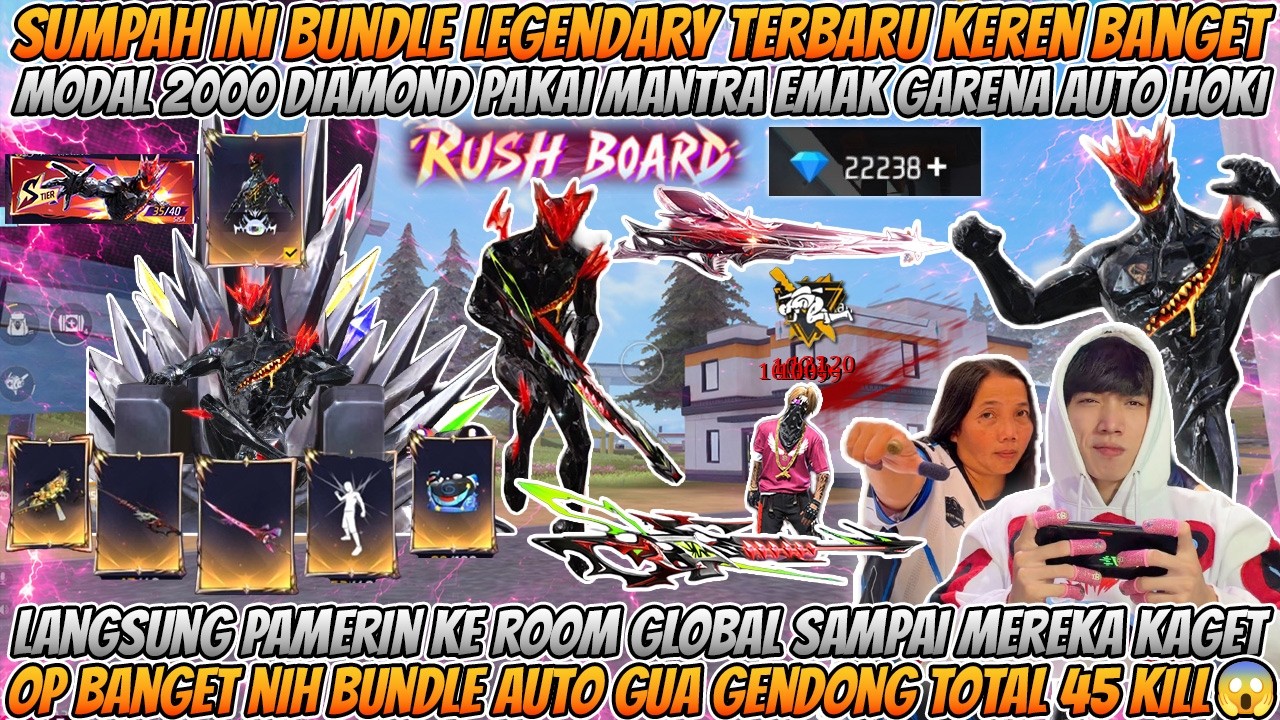 SPIN BUNDLE LEGENDARY TERBARU PAKAI MANTRA EMAK GARENA AUTO HOKI LANGSUNG PEMERIN KE ROOM GLOBAL 😱