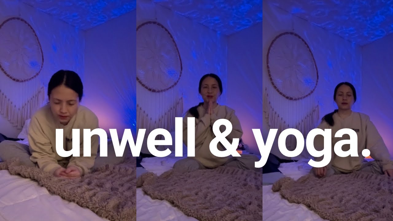 Yoga in bed with the flu 😷 