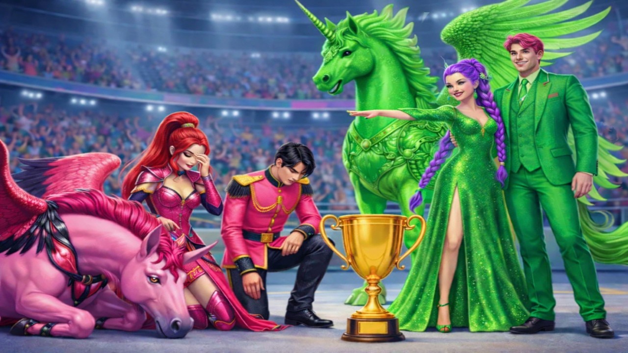 😨Forest Family VS Black Pink Family: RUMI Gets Magic Unicorn Racing Championship- KPOP Demon Hunters