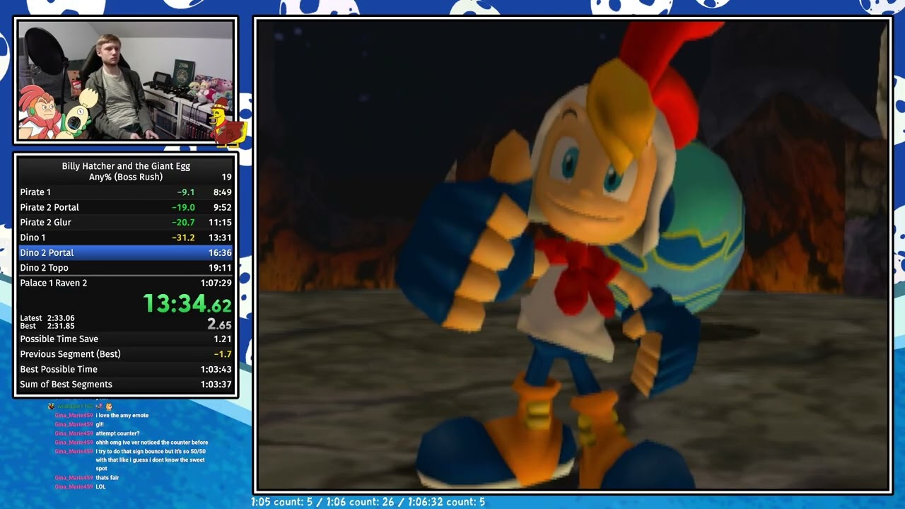 Billy Hatcher and the Giant Egg Any% in 1:05:12