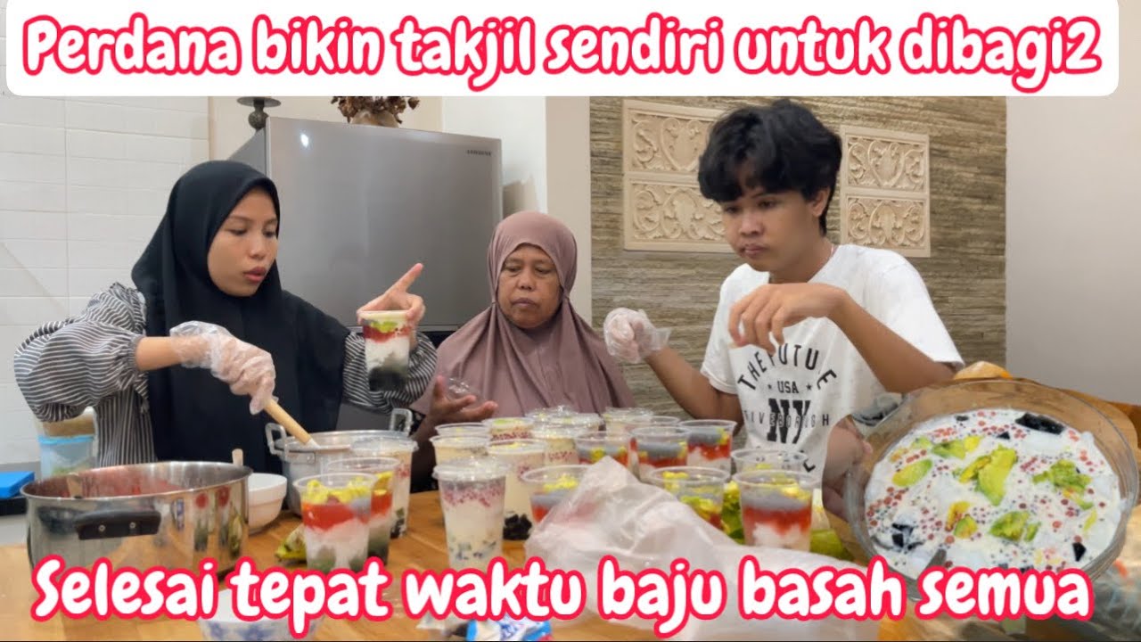 PERDANA BIKIN TAKJIL SENDIRI BUAT DIBAGI2 || BERBAGI HUJAN2 AN DAN TERAKHIR BERBAGI NASI