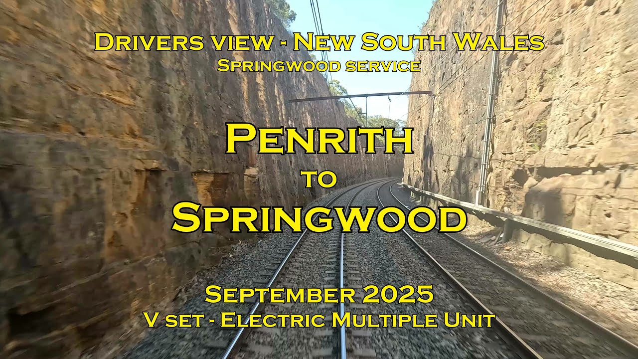 Drivers view NSW, Penrith to Springwood, Sep 2025