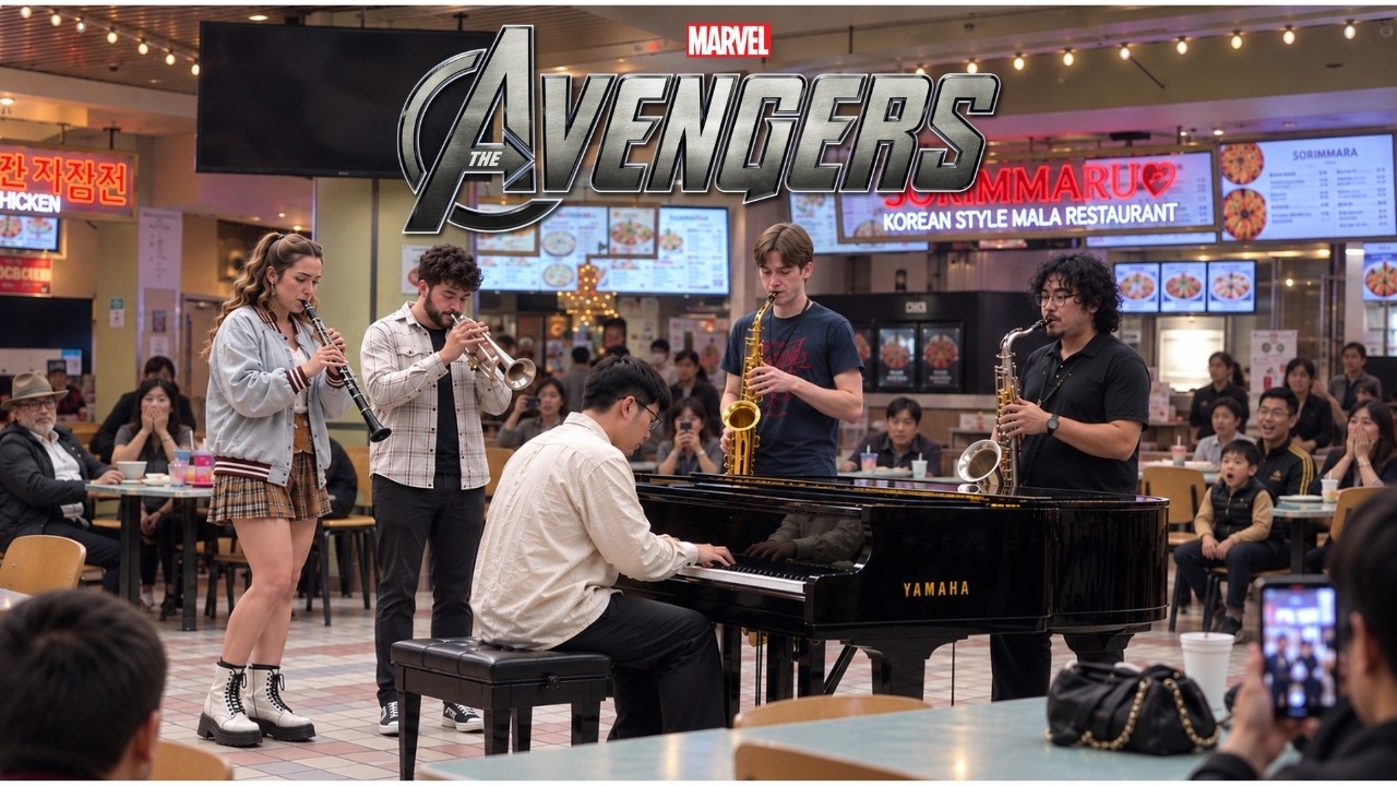 The Avengers Theme INSANE Flash Mob in the Cafeteria