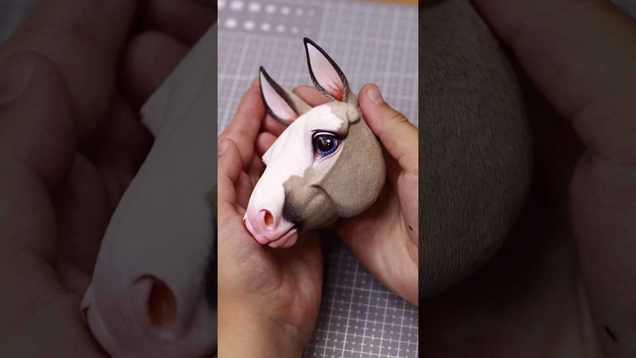 Beige horse &ndash; poseable art doll, part 1/3