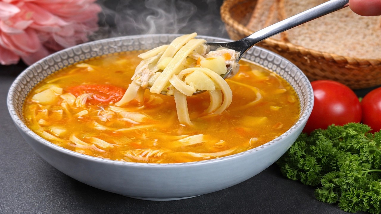СУП с ДОМАШНЕЙ лапшой — такой вкусный, что вы больше не захотите покупную 🤤