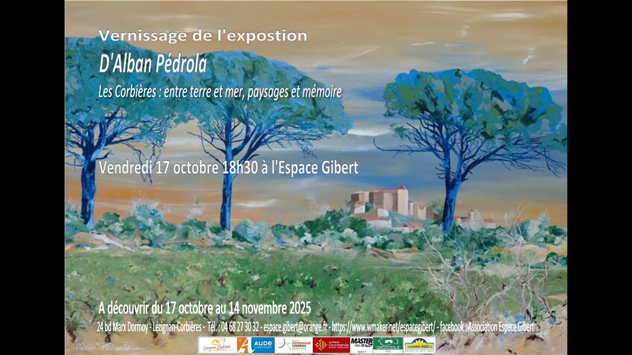 Expo Alban Pédrola Artiste Peintre Espace Gibert Lézignan Corbières 4K