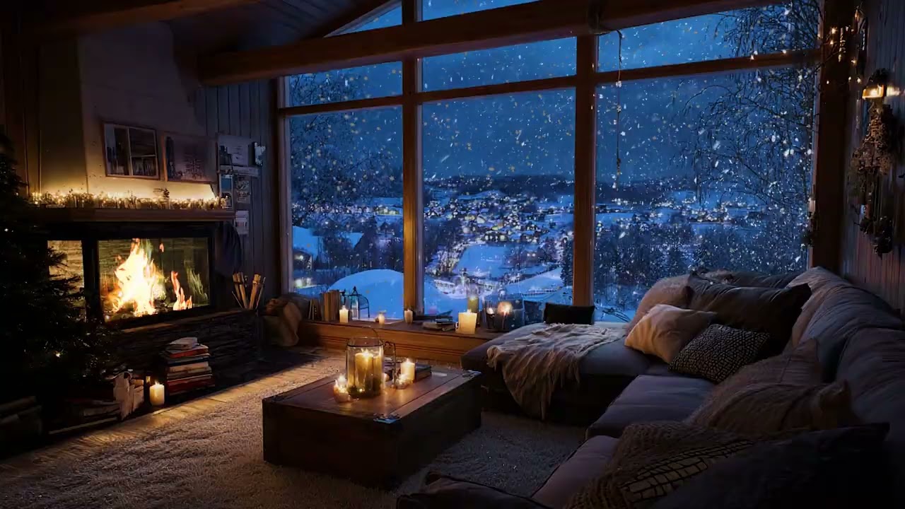 Sleep in Winter Bliss ❄️ Gentle Snowfall & Night Wind Sounds for Calm, Rest and Serenity