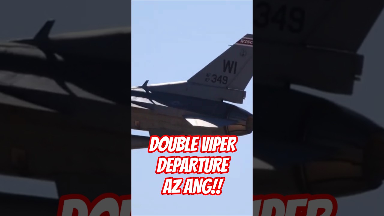 Awesome!⚡ Double F-16C Vipers Rip Out of Tucson! | AZ ANG Departure!!