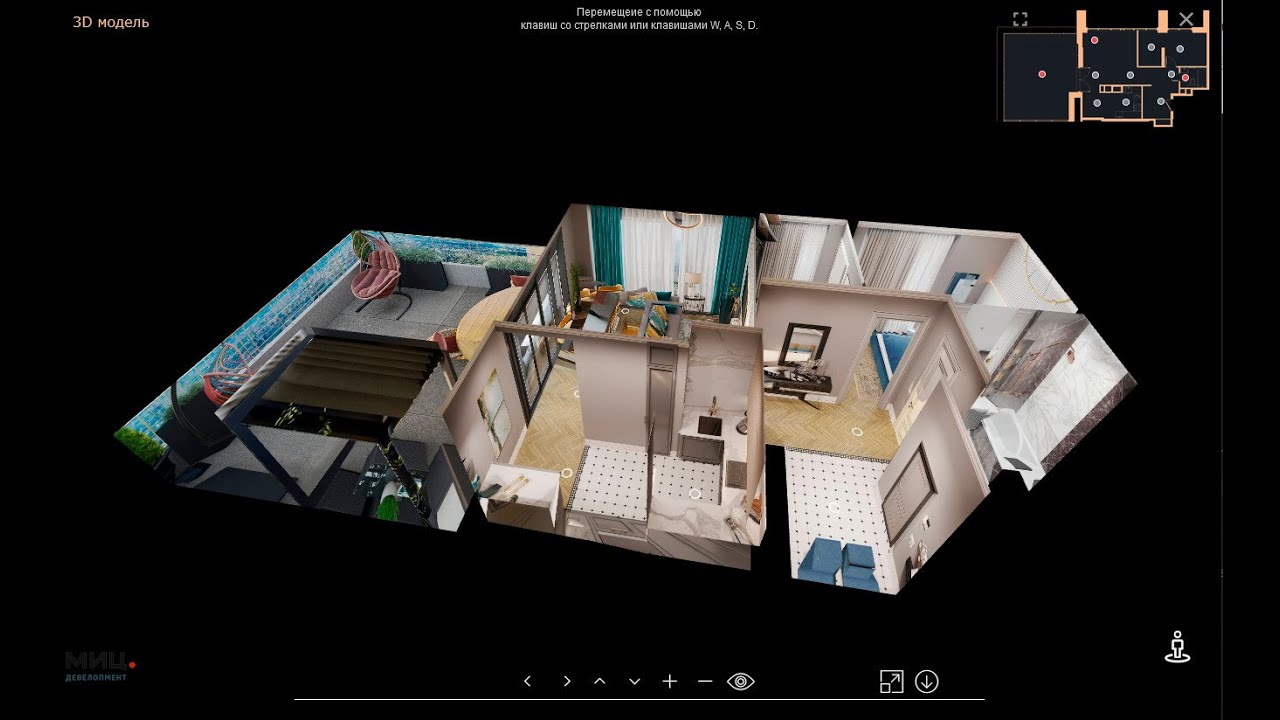 Virtual tour in krpano + 3d model