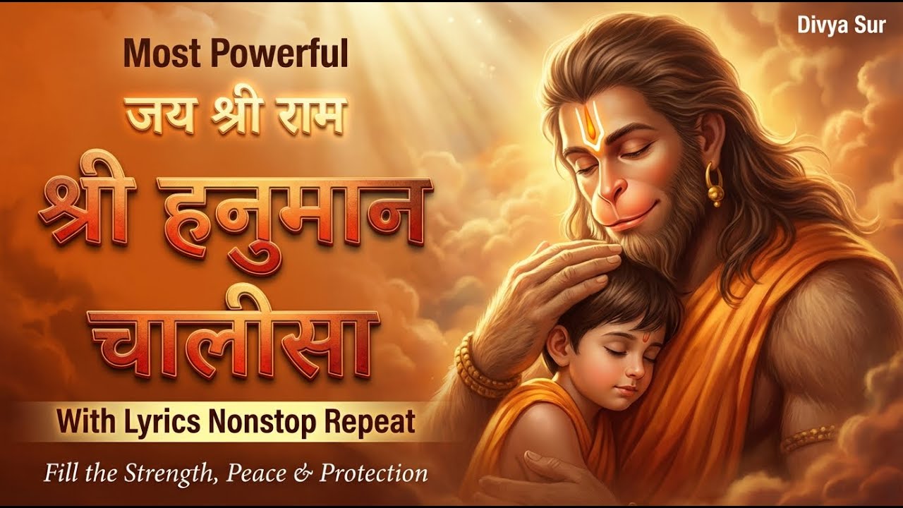 Nonstop🔱Shri Hanuman Chalisa | Powerful Chant for Strength, Peace & Protection🔱(Official Video)