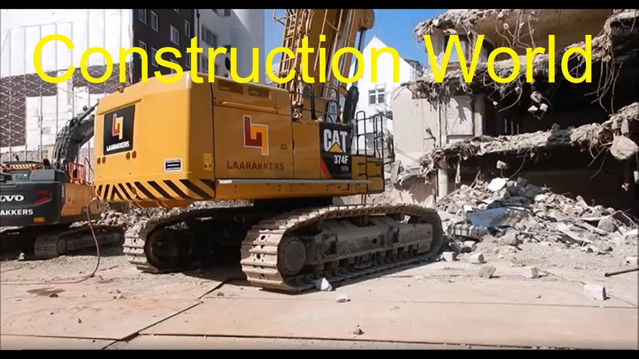 Excavator CAT 374 longfront - demolition site