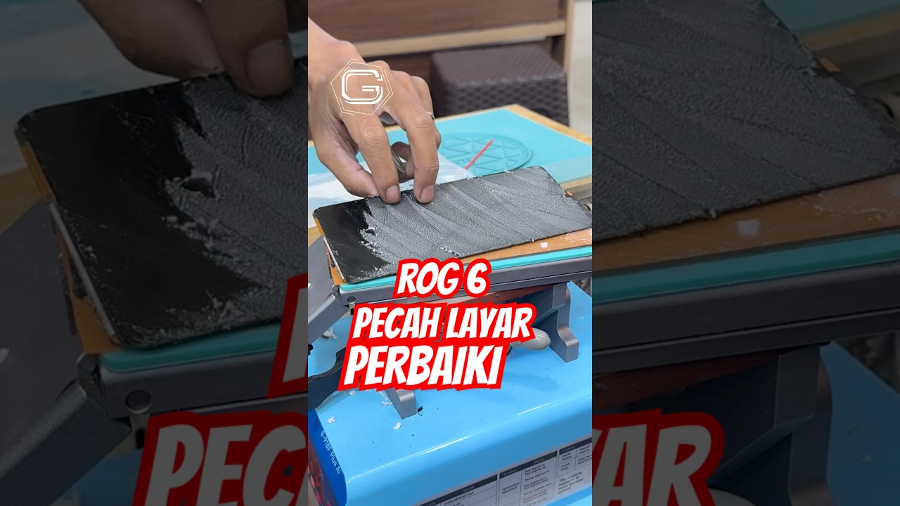 Ganti kaca lcd rog 6||service lcd pecah 