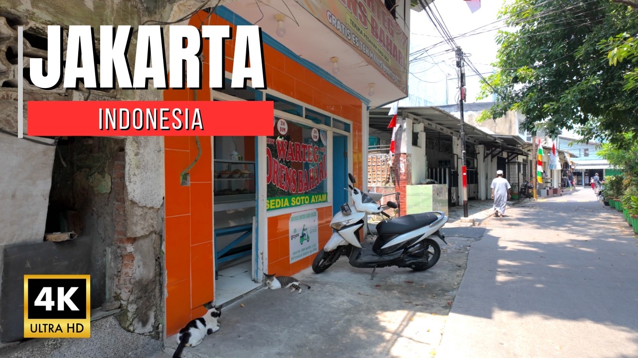 【Indonesia Walk 4K】Taman Sari to Gambir Area | Jakarta | 2025