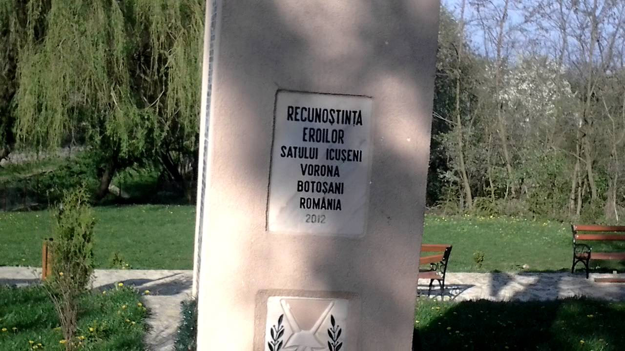 Parcul Veteranilor de razboi din satul '' Icuseni'' Comuna Vorona jud.Botosani