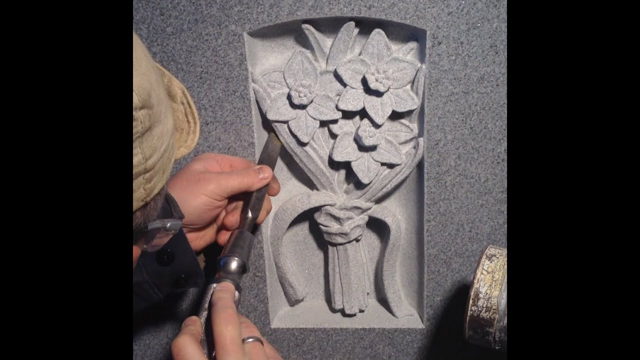 Engraving a Headstone Carving Sculpture