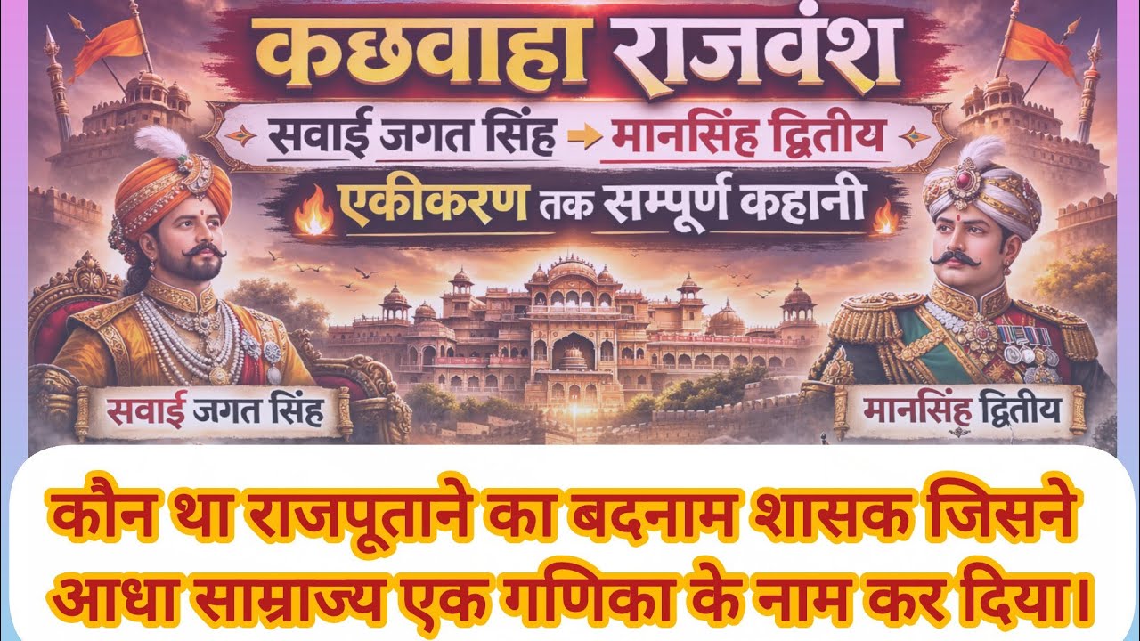 सवाई जगत सिंह से मानसिंह द्वितीय (एकीकरण) तक | कछवाहा राजवंश Part 5 | 30 मिनट में पूरा अध्याय