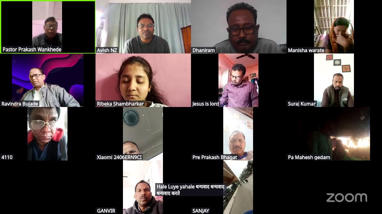 Tuesday Online Church with Indian Pastors from villages