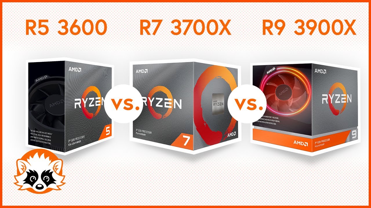 AMD R5 3600 vs. R7 3700X vs. R9 3900X comparison of AMDs finest