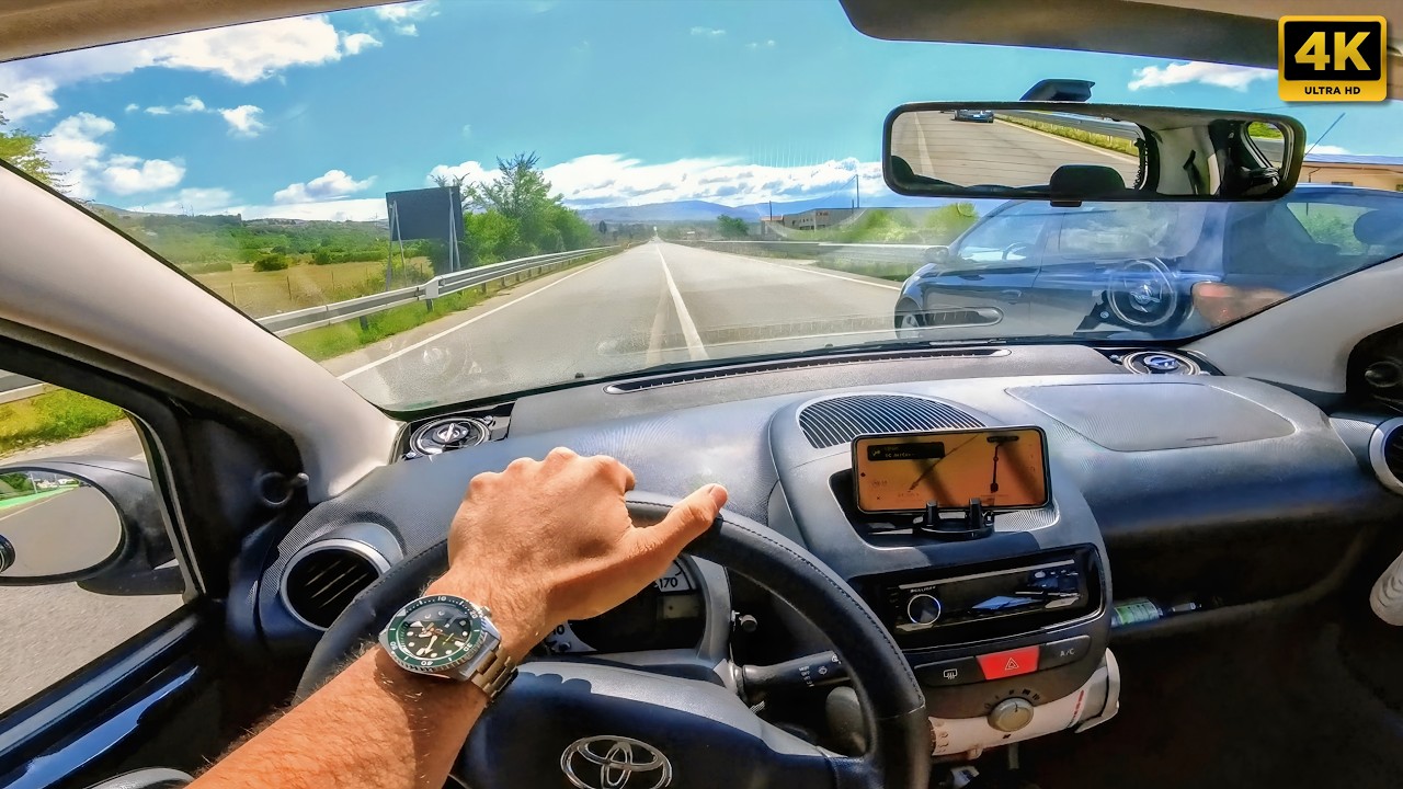 Toyota Aygo 1.0 - TEST DRIVE on Highway and Dirt Roads | 4K POV ASMR