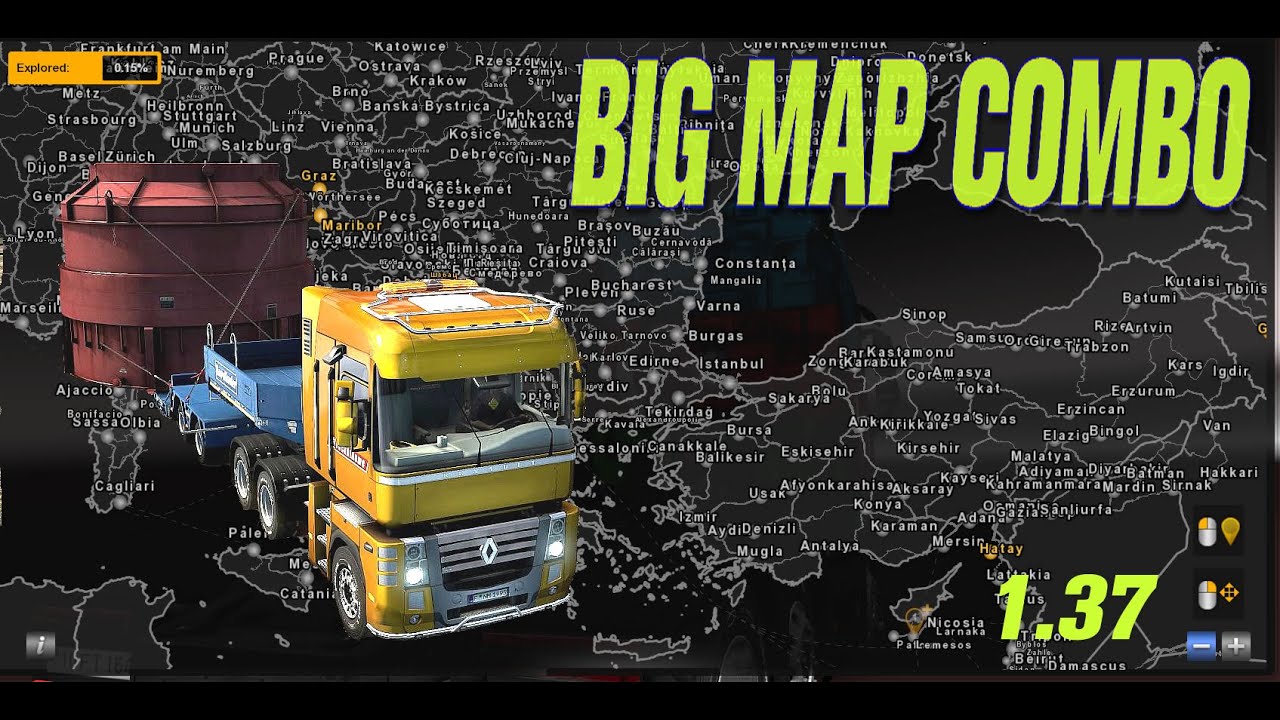 13 Maps Combo for ETS2 1.37 - Setup Guide + Bonuses