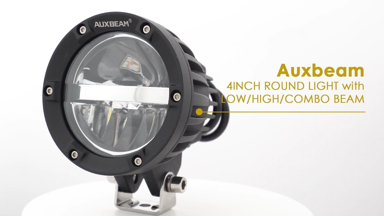 Auxbeam® 4 Inch 100W Round Offroad LED Driving Lights Combo Beam w/ Wiring Harness