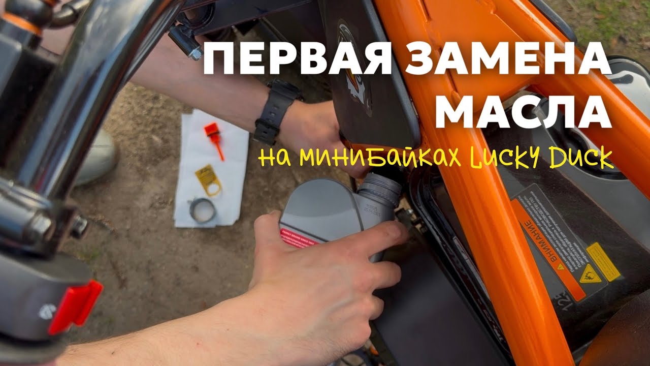 Первый раз меняем масло на минибайках Lucky Duck 🦆