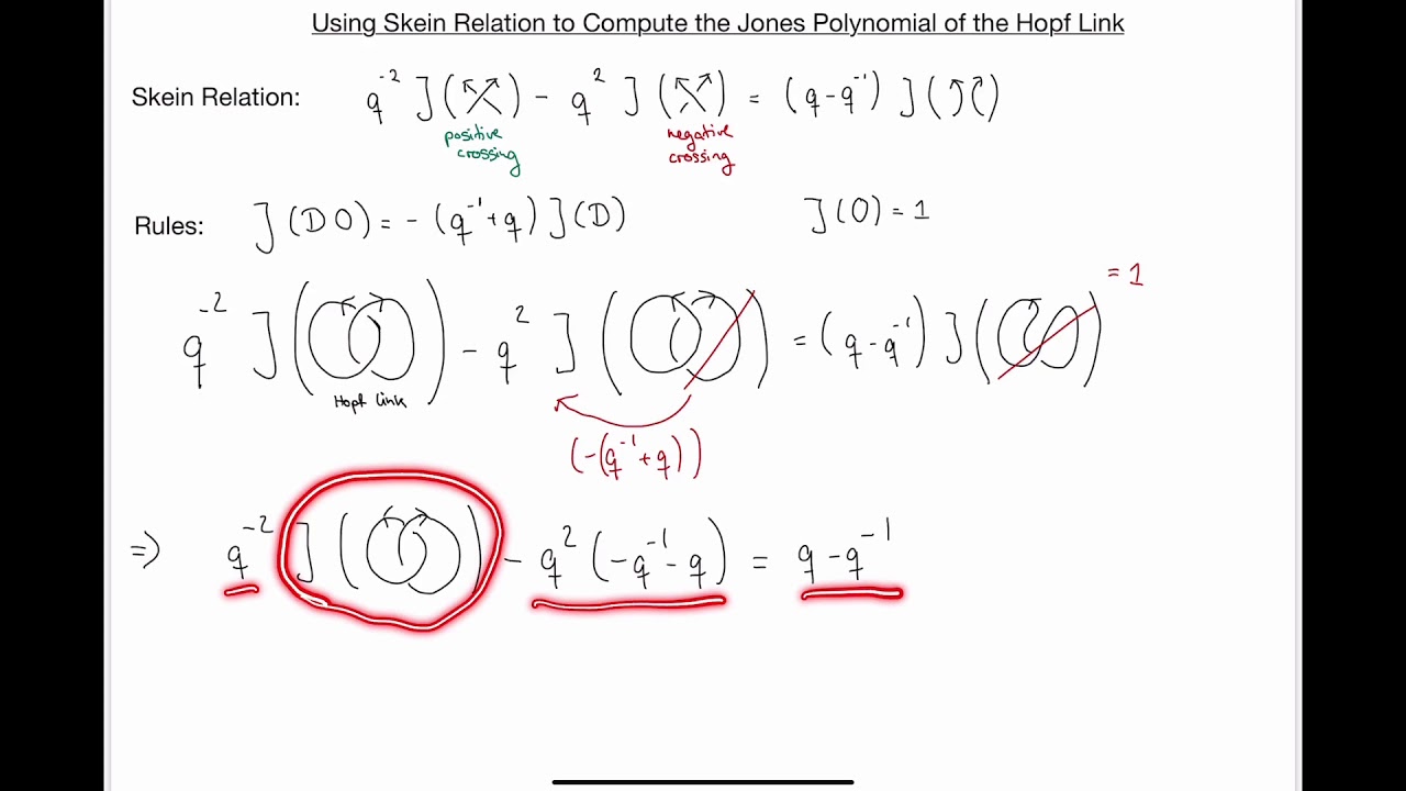 Using the Skein relation to compute the Jones Polynomial