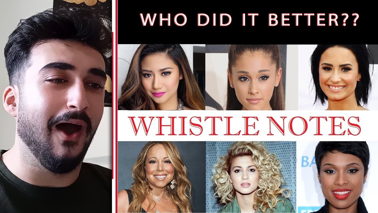 HORRIBLE SINGER Reacts to Whistle Notes - Famous Female Singers