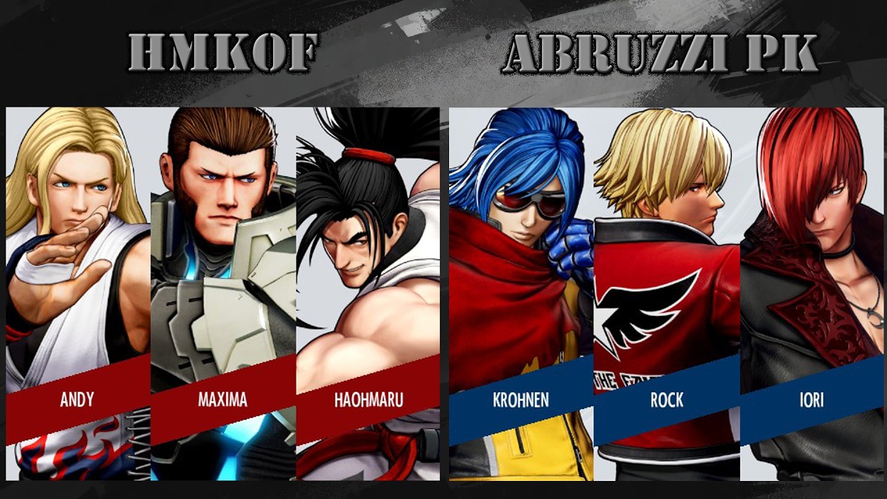 ANDY, MAXIMA, HAOHMARU ⚡ HMKOF VS ABRUZZI PK ⚡ KROHNEN, ROCK, IORI | THE KING OF FIGHTERS XV