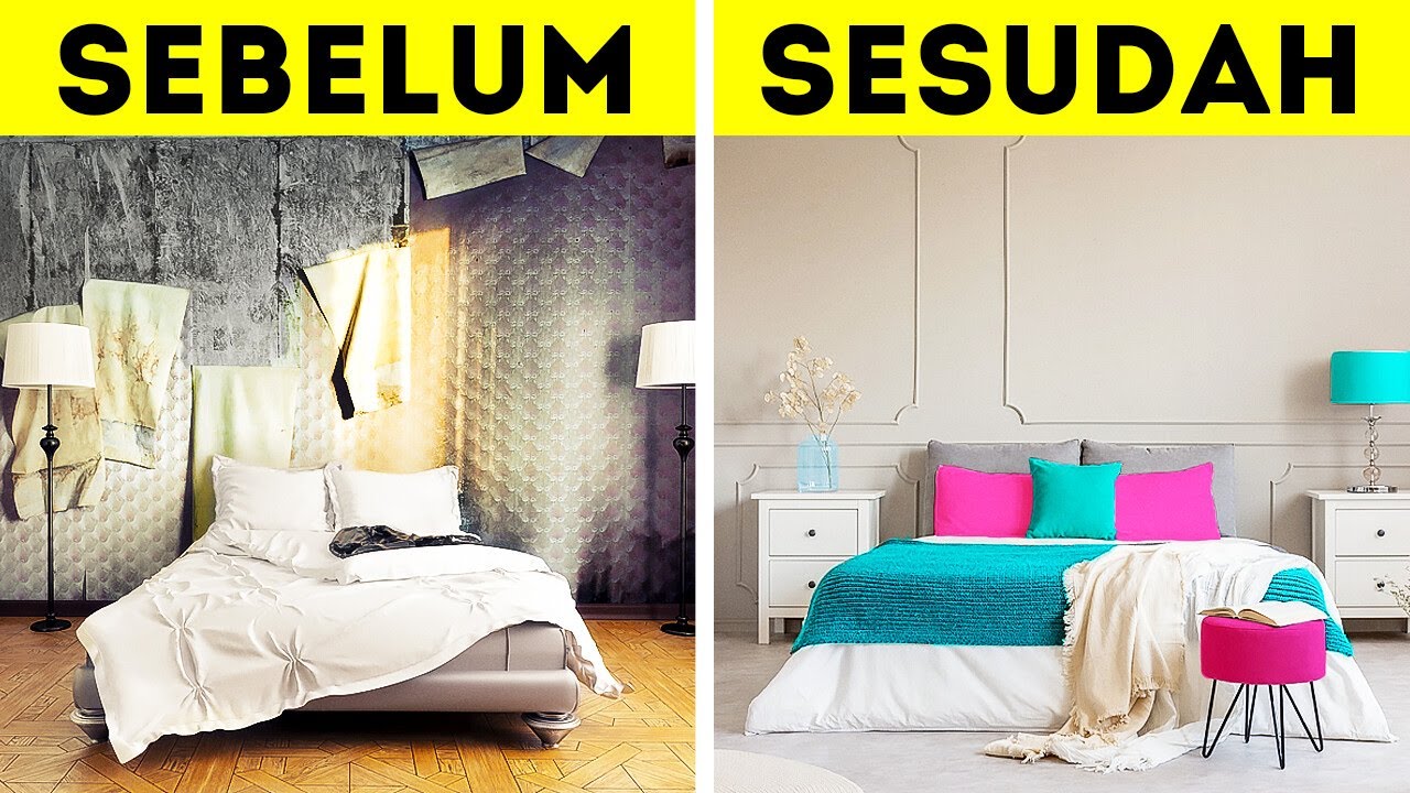 IDE MAKEOVER KAMAR MURAH MERIAH || Kiat Mendekorasi dan Menata Ruang